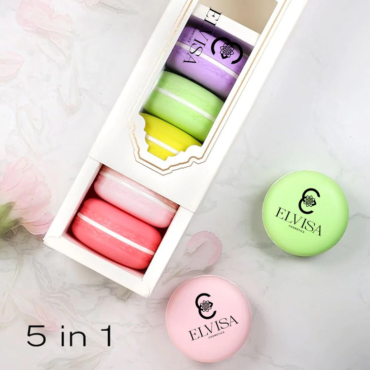 5 PIECE MACARON LIP MASK SET